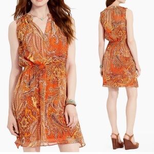 Lauren Ralph Lauren Women's Sleeveless Paisley Blouson Dress Size 8